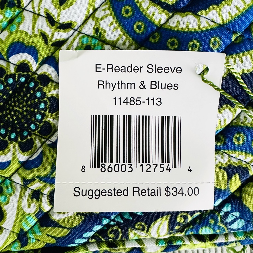 NWT Vera Bradley Rhythm & Blues E Reader Sleeve - Picture 5 of 8